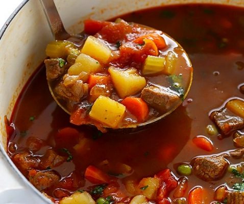 Cách làm món súp thịt bò rau củ
