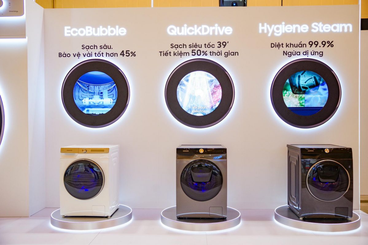 Những ưu điểm vượt trội của máy giặt Samsung có tích hợp AI